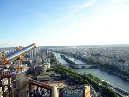 view from the balcony of the hotel to Paris