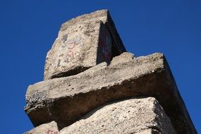 stone pyramid at jacob's ladder