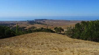 Hearst Castle san simeon and colorful fields