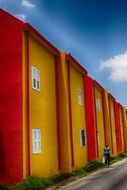 colorful yellow houses