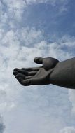 large hand of the monument close up