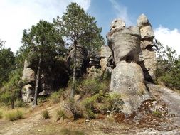 rocks in Puebla in Mexico