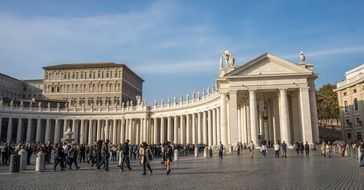 people on square, Italy, Rome