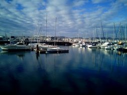 port with fishermen boats in Gijon, Spain
