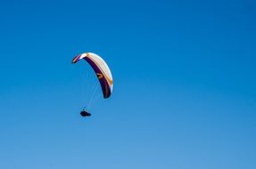 skydiver in the blue sky in Rio de Janeiro