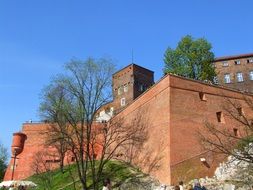 old castle with tower in krakow