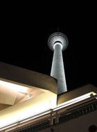 Berlin TV tower at night
