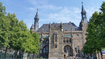 square in front of the town hall, germany, aachen