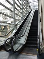 photo of a moving escalator