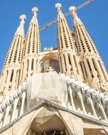 Sagrada Familia Cathedral low angle view