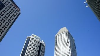 white skyscrapers in Singapore