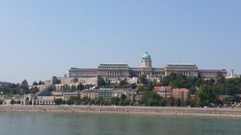 view from the river to buda castle