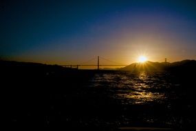 tranquil sunset in San Francisco