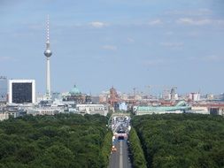 wonderful view of berlin on a sunny day