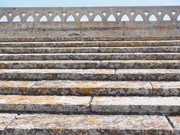 stone roof stairs on a church