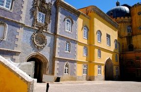 multi-colored fortress in portugal