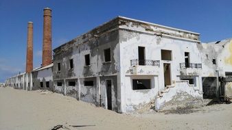 stone building in the sand in africa