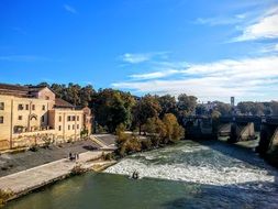 road near the river in rome