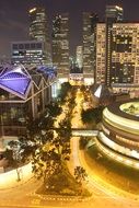 city night street in lights