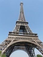 Paris Eiffel tower on the clear day