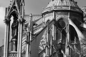Notre Dame De Paris monochrome photo