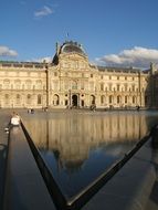 pyramid as a landmark in front of the louvre museum