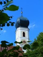 onion dome at the church in Landsberg