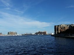 panorama of the inner harbor in Baltimore