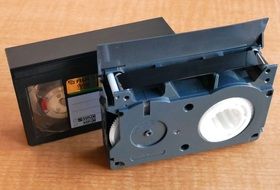 plastic video cassette