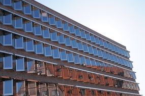 building mirroring facade