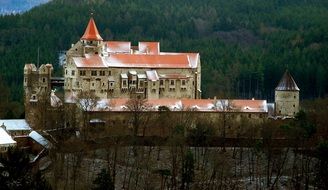 landscape of the old castle Pernstejn