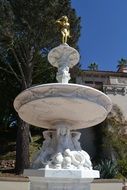 stone sculpture on the ranch in America