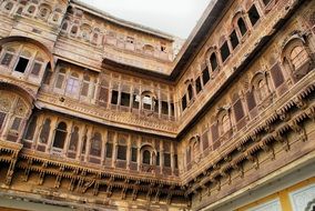 palace of maharaja with yellow sandstone