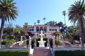 Hearst Castle as a tourist attraction on the California coast