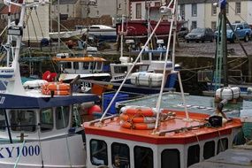 a lot of fishing boat on a port