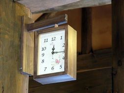 Wooden Clock in tea house