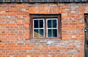 brick barn with small windows