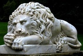 stone sculpture of a lion