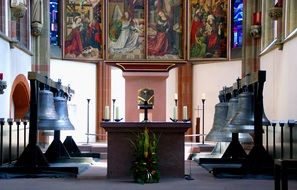 Church Bronze Altar in the basilica in the German city of Bamberg