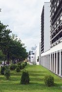 side view of a modern building
