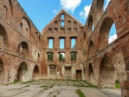 old walls as a ordered ruins