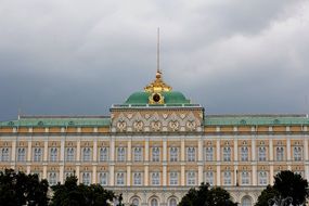 facade of the famous building in Moscow