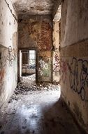 old walls of an abandoned building