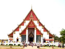 bright triangular building in Thailand