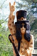 Rock Star Wood Sculpture