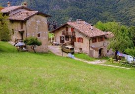 old houses on a hill in Prato