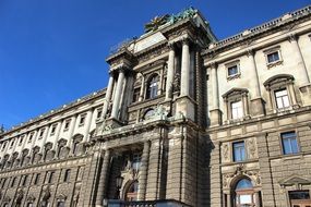 Hofburg palace, official residence and workplace of the President, part of facade, austria, vienna