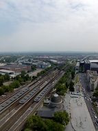 view of the city road with cars