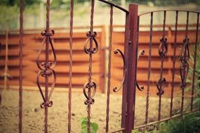 old metal fence