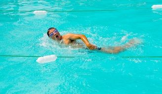 swimmer in the swimming pool